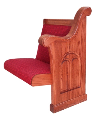 Pew End E-126S - Traditional Pew End from Woods Church Interiors