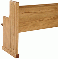 Kivetts Pew Body 100 from Woods Church Interiors Solid Oak Pews - Rear View