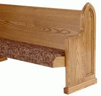 Kivett Pew Body 200 from Woods Church Interiors. Padded seat and solid back