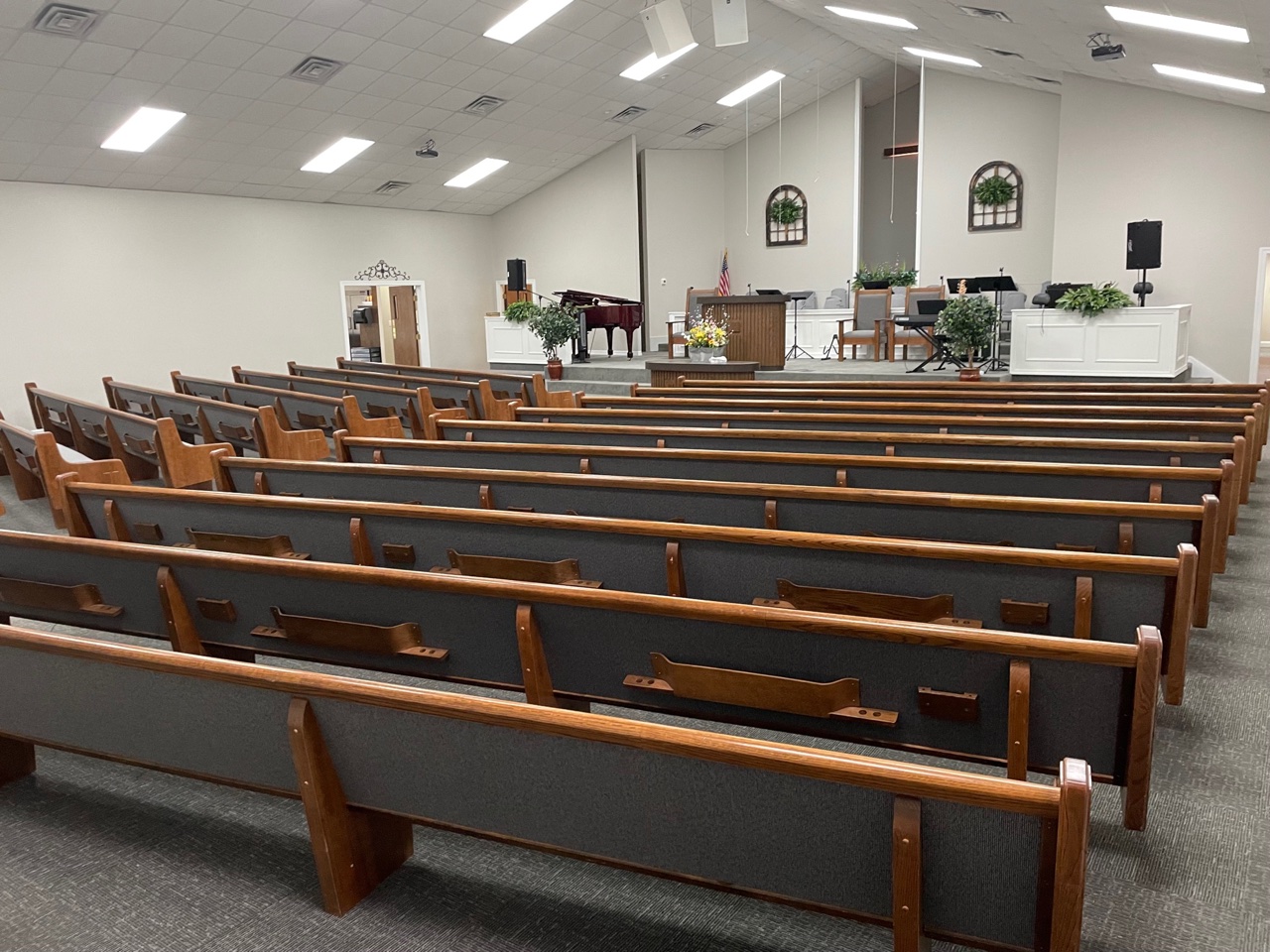 onsite pew upholstery in Petal, Mississippi from Woods Church Interiors Pic 7